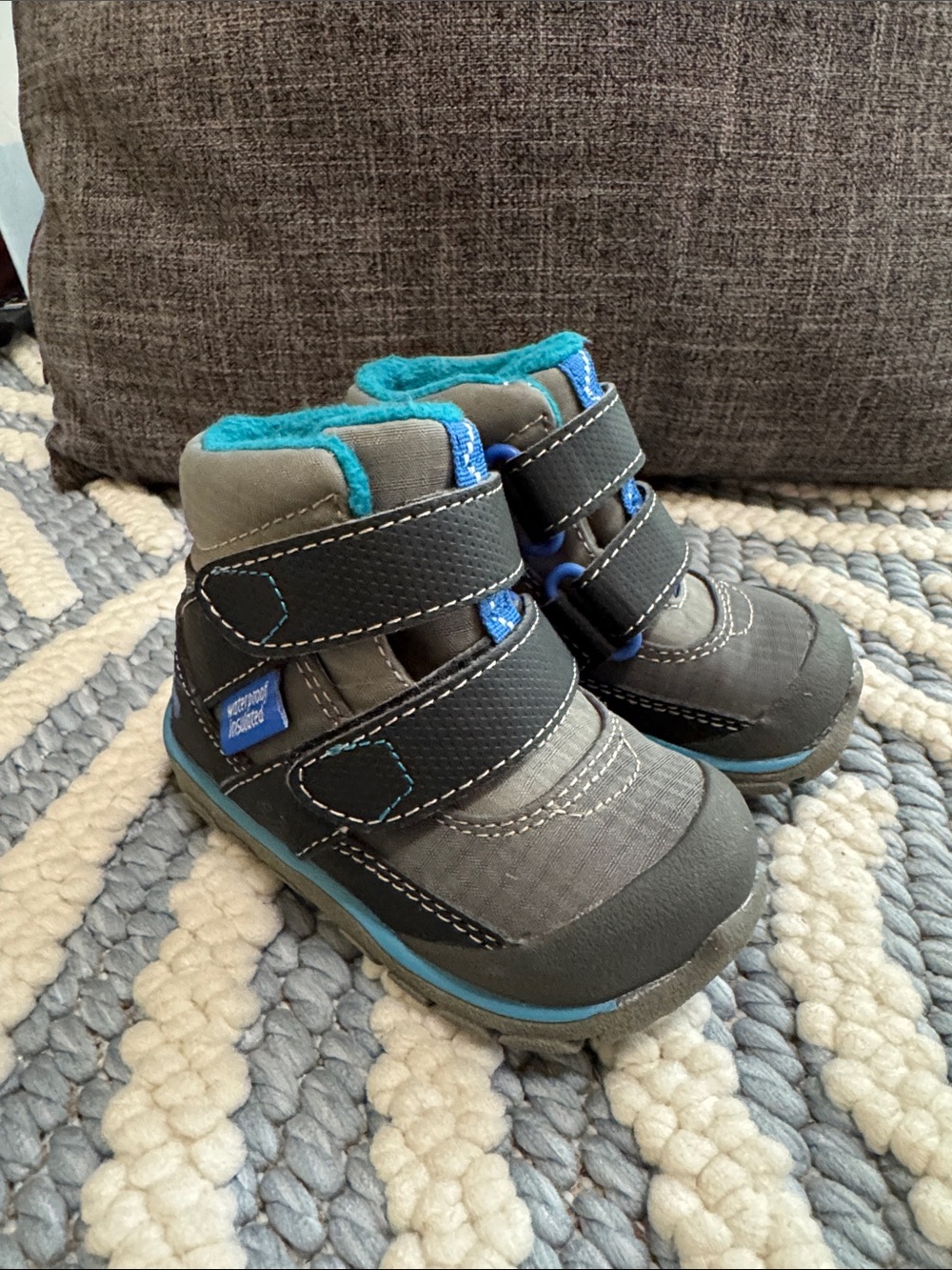 See Kai Run Atlas II Waterproof Insulated Winter Boots Toddler Size 4 Gray Blue